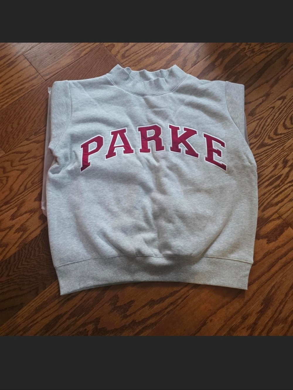 PARKE GREY/CRIMSON Valentines Crewneck Sweatshirt S/M